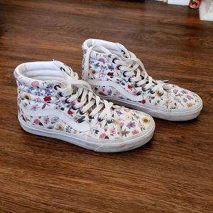 Custom Floral Hightop Vans